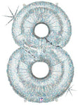 34" Megaloon Number 8 - Holographic - Betallic