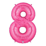 34" Megaloon Number 8 - Pink - Betallic