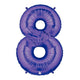34" Megaloon Number 8 - Purple - Betallic