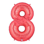 34" Megaloon Number 8 - Red - Betallic