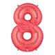 34" Megaloon Number 8 - Red - Betallic
