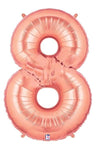 34" Megaloon Number 8 - Rose Gold - Betallic