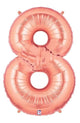 34" Megaloon Number 8 - Rose Gold - Betallic