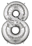 34" Megaloon Number 8 - Silver - Betallic