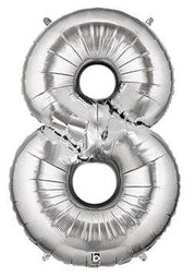 34" Megaloon Number 8 - Silver - Betallic