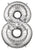 34" Megaloon Number 8 - Silver - Betallic