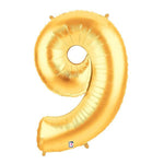 34" Megaloon Number 9 - Gold - Betallic