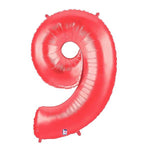 34" Megaloon Number 9 - Red - Betallic