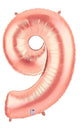 34" Megaloon Number 9 - Rose Gold - Betallic