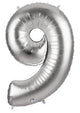34" Megaloon Number 9 - Silver - Betallic