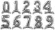 34" Standing Number Balloon - Silver - Winner Party