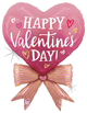 34" Valentine Pink Bow Heart - Betallic