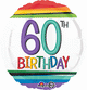 Rainbow Birthday 60 17" Balloon