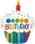 Rainbow Birthday Cupcake 36" Balloon