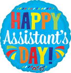 Happy Assistant's Day! Blue 17" Balloon