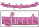 3.5' Banner - Sweet Sixteen Streamer Pink w/ Silver Glitter - The Beistle Company