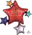35" Birthday Satin Star Cluster - Anagram