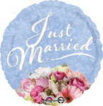 Just Married Bouquet 17" Balloon