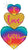 Heart Love Trio Holographic 40" Balloon