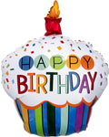 36" Rainbow Birthday Cupcake - Anagram