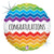 Chevron Congratulations Holographic 9" Air-fill Balloon (requires heat sealing)