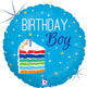 Birthday Cake Boy Holographic 18" Balloon