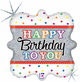 Candle Birthday to You Holographic 18" Balloon