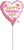 Happy Valentine's Day Pink and Gold 4" Air-fill Balloon (requires heat sealing)