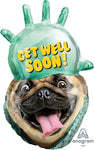 Get Well Pug 32" Balloon