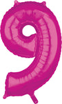 26" Number 9 Pink