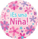 Es Una Nina Flowers 18" Balloon