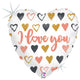 Rose Gold Hearts I Love You 9" Air-fill Balloon (requires heat sealing)