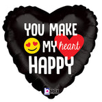 Emoji Happy Heart 18" Balloon