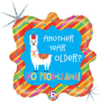 Llama Birthday Holographic 18" Balloon