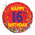 16th Birthday Confetti Holographic 18" Balloon