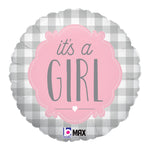 Girl Buffalo Plaid 18" Balloon