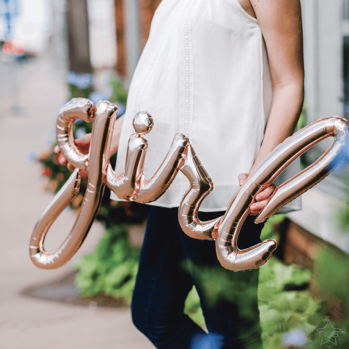 26" Girl Script Balloon - Rose Gold - Northstar Balloons