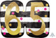 Pink & Gold Milestone 65 Holographic 25" Balloon