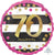 Pink & Gold Milestone 70 Holographic 18" Balloon