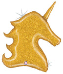 38" Glitter Gold Unicorn - Betallic