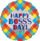 Boss Day Plaid 17" Balloon