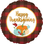 Thankgiving Plaid 17" Balloon