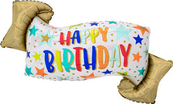 39" Happy Birthday Colorful Stars Banner - Anagram