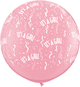 Pink It's a Girl-A-Round 3' Latex Balloons (2 count)