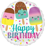 Happy Ice Cream Birthday 17" Balloon