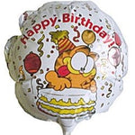 4" Happy Birthday Garfield (25ct) - CTI Balloons