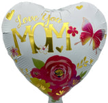 4" Love you Mom Floral Butterfly (100ct)  - Party America