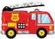 40" FIRE TRUCK - Foil Balloon (PKG) - Betallic