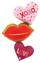 40" Heart Lips Trio - Betallic