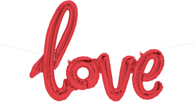 40" Love Script Balloon - Red - Northstar Balloons